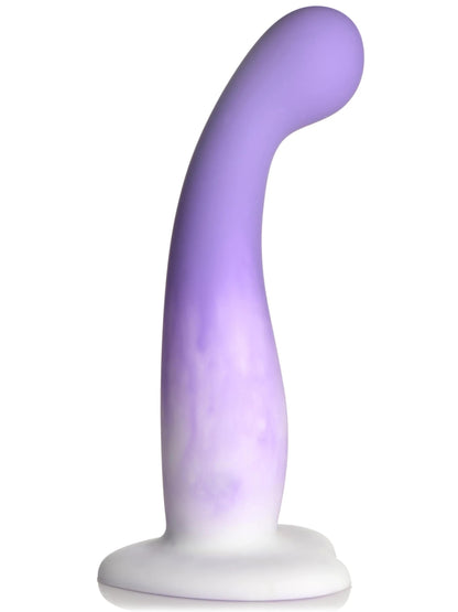Simply Sweet 7" Slim G-Spot Silicone Dildo Purple/White