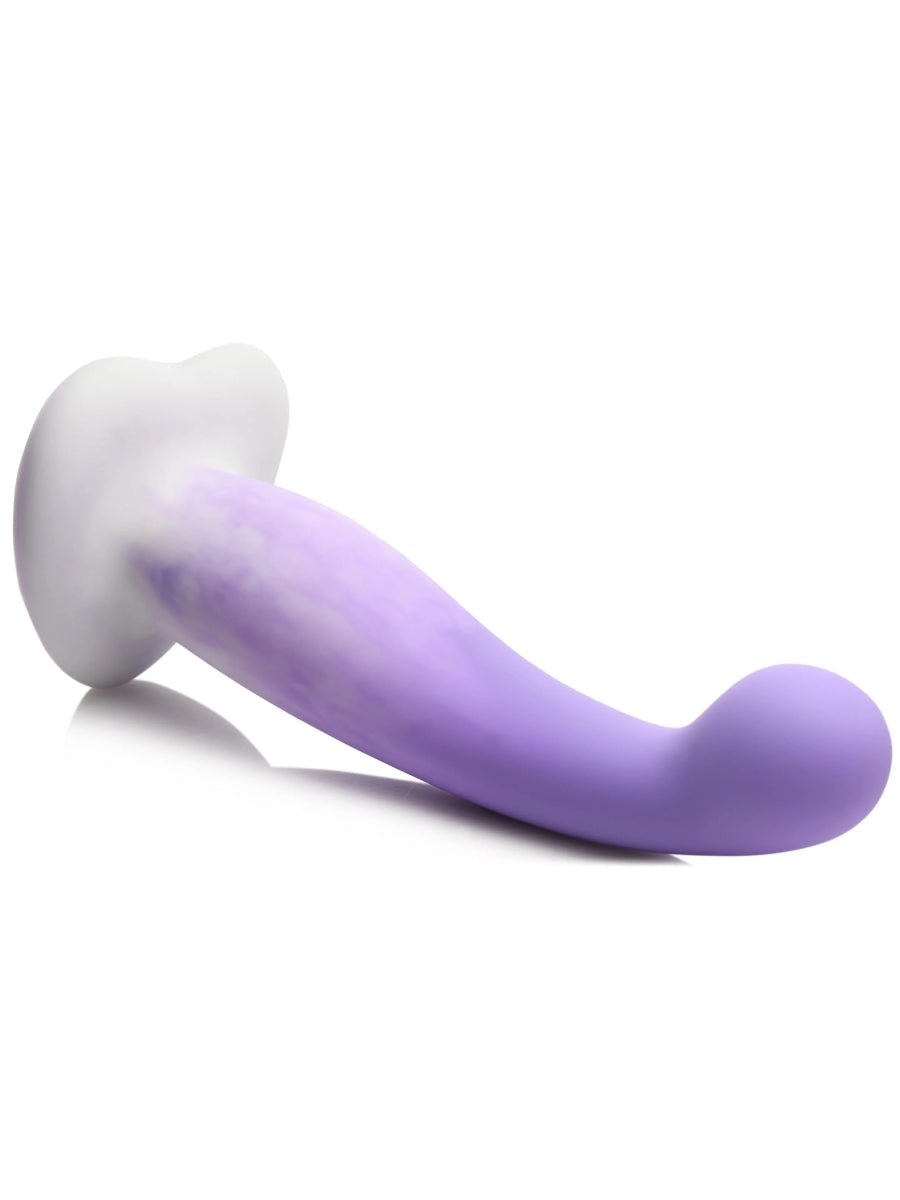 Simply Sweet 7" Slim G-Spot Silicone Dildo Purple/White