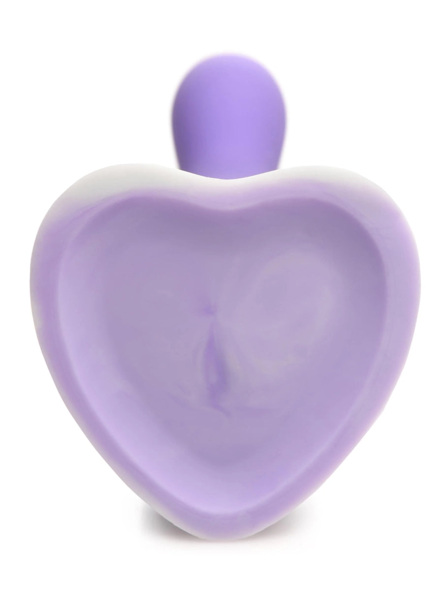 Simply Sweet 7" Slim G-Spot Silicone Dildo Purple/White