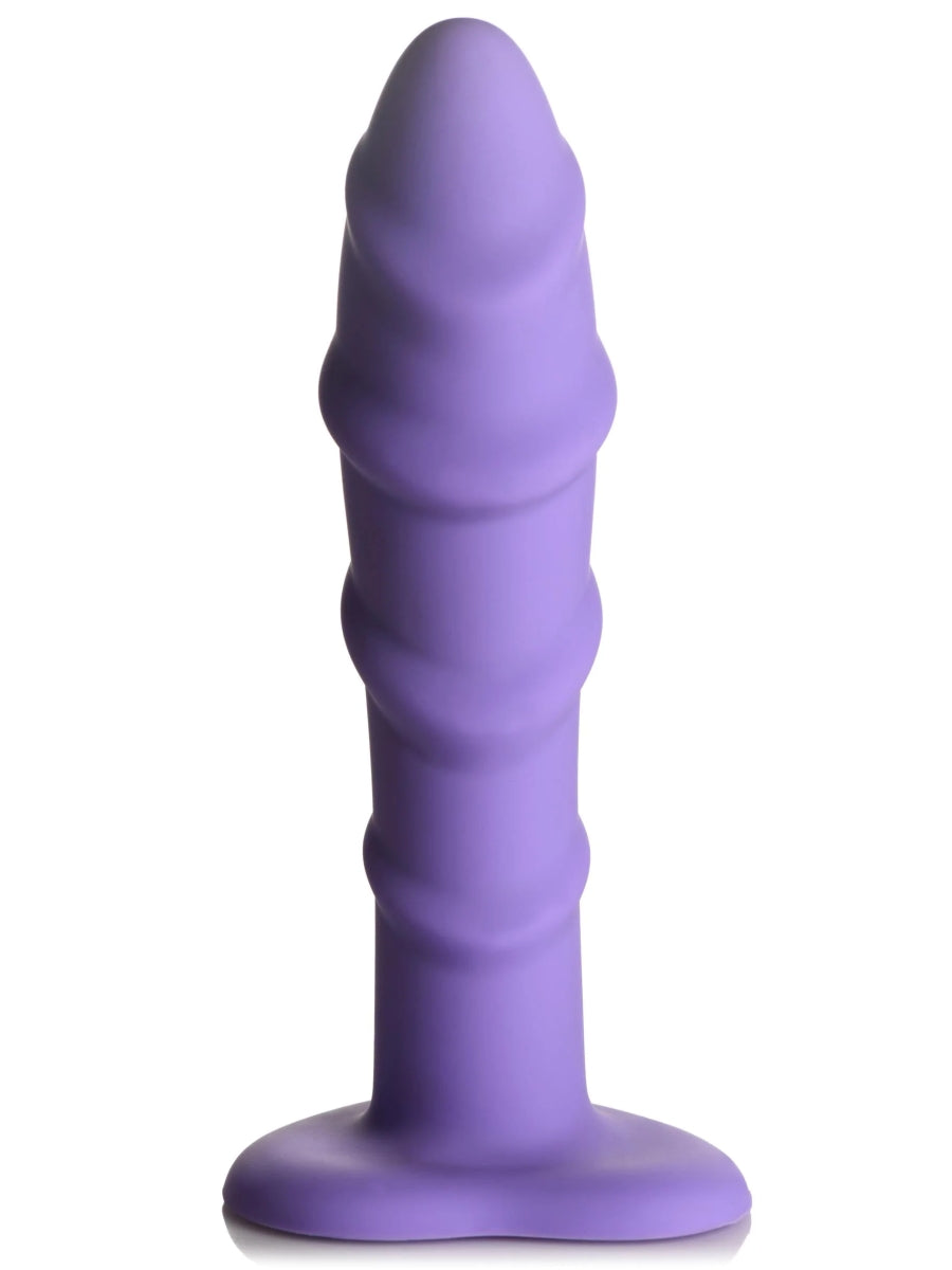 Simply Sweet 7" Swirl Silicone Dildo Purple