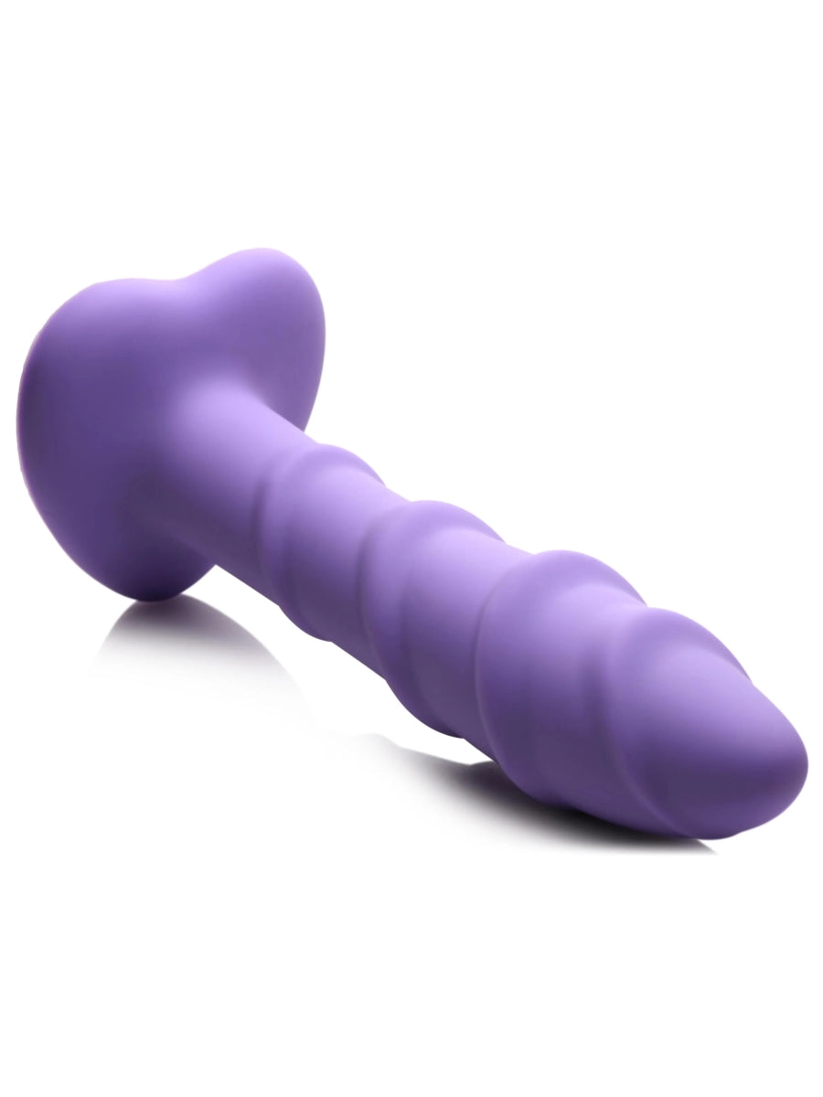 Simply Sweet 7" Swirl Silicone Dildo Purple