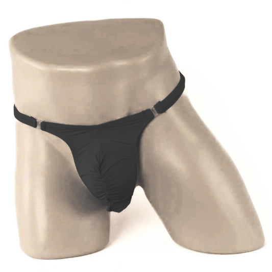 Poison Rose Men's Stripper Clip G-String Black