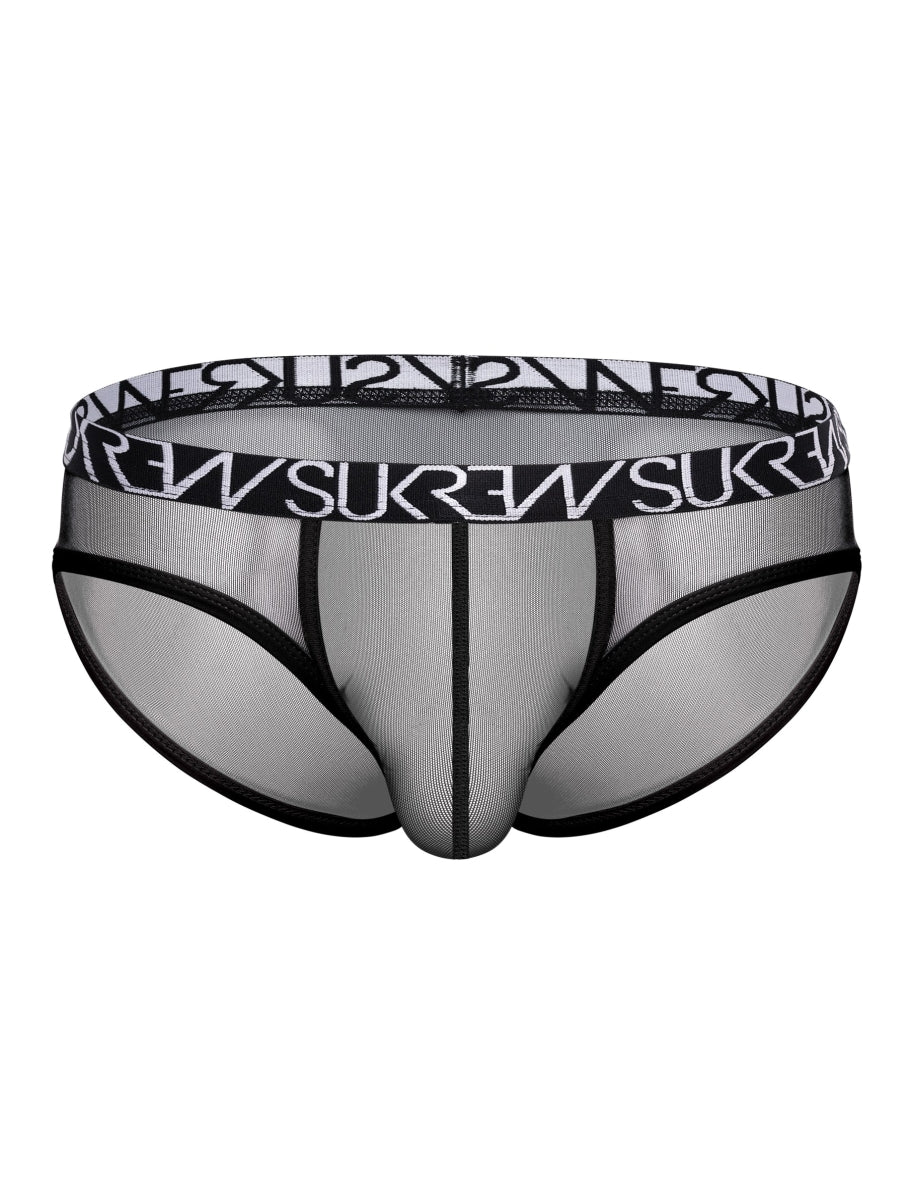 Sukrew Sheer Low Rise Brief Black Medium