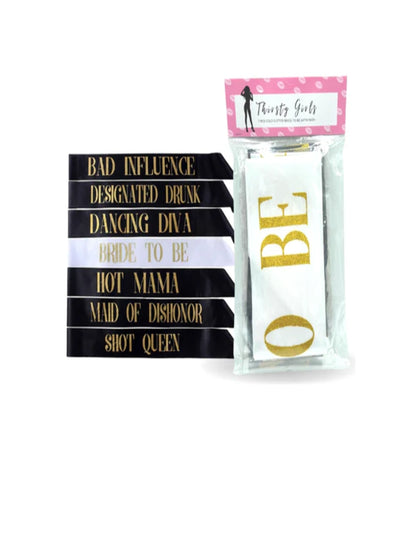 Thirsty Girls 7 Piece Hens Night Sash Kit