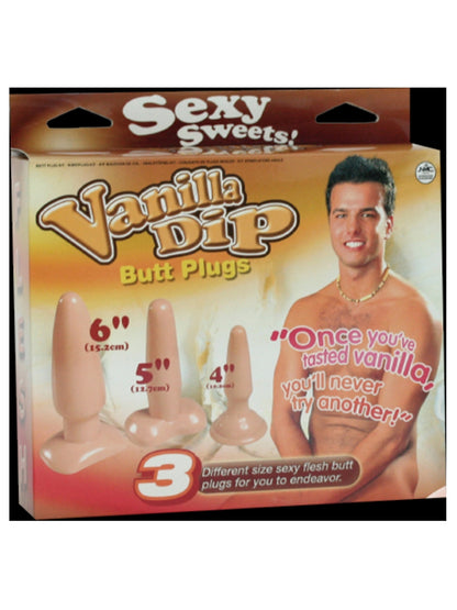 NMC Vanilla Dip Anal Plug Trio Flesh 1