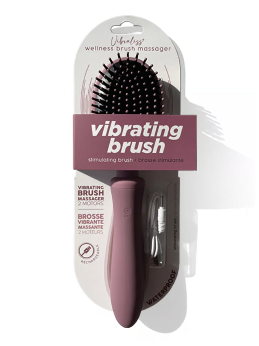 Vibraliss Vibrating Hair Brush Purple Wine