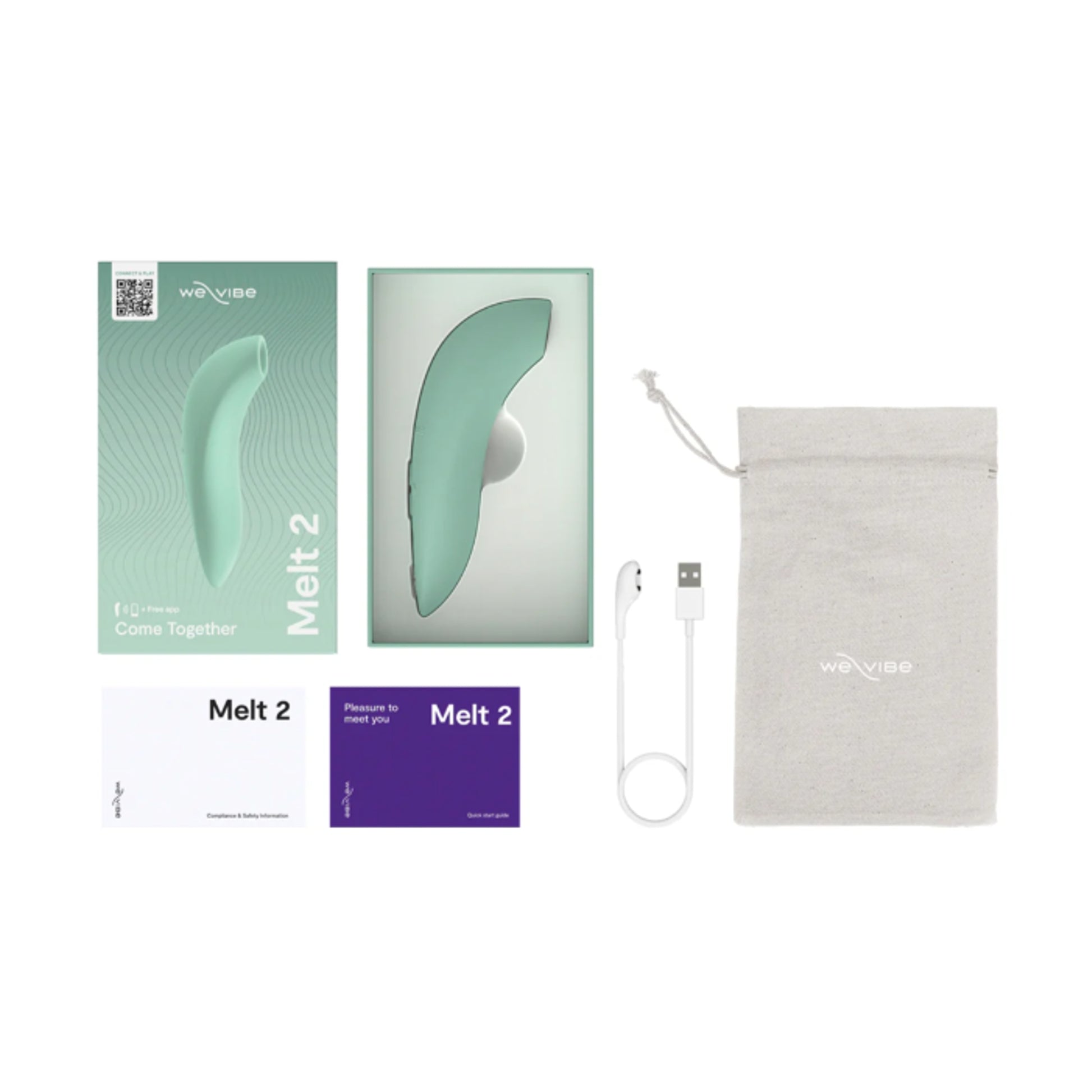 Melt 2 contents including storage pouch and charger