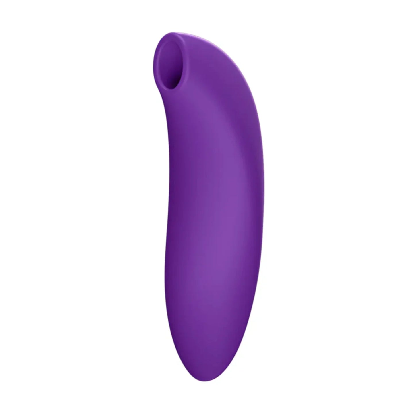 Side profile view showing curved stimulation nozzle