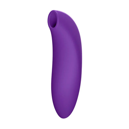Side profile view showing curved stimulation nozzle