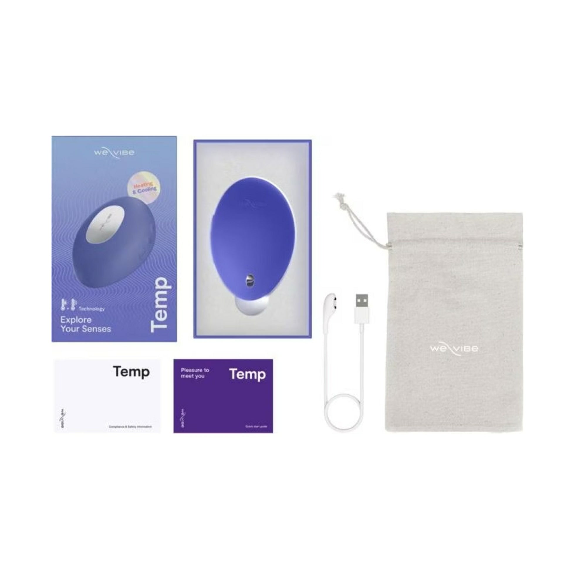 Temp contents including charger, pouch and documentation