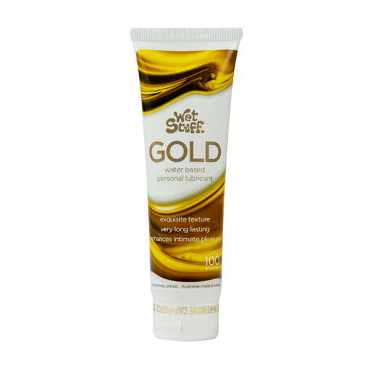 Wet Stuff Gold 100g Water-based Lubricant front view