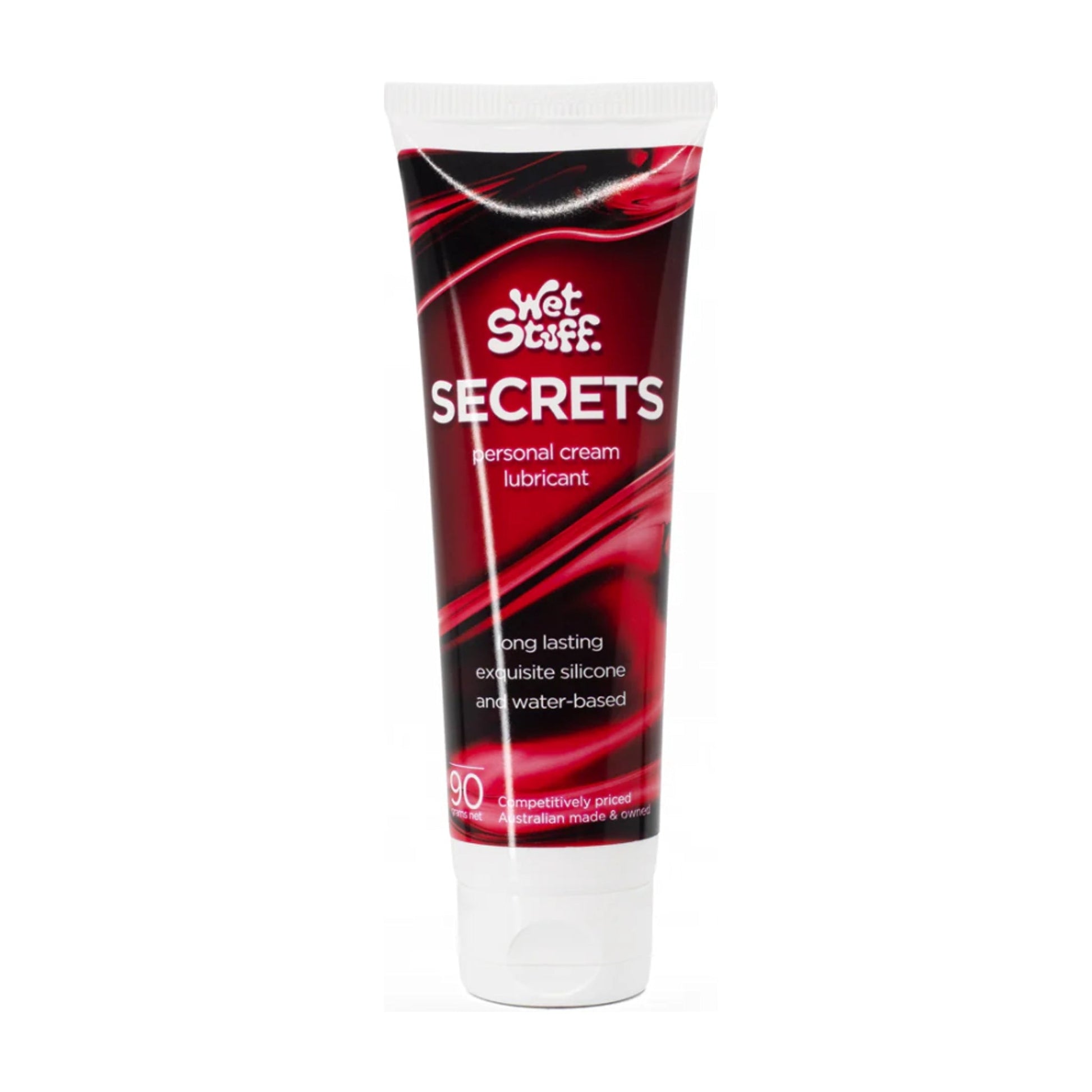 Wet Stuff Secrets 90g Hybrid Lubricant retail packaging