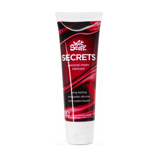 Wet Stuff Secrets 90g Hybrid Lubricant retail packaging