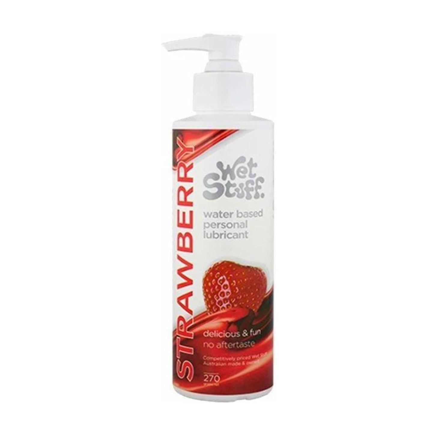 Wet Stuff Strawberry 270g Water-based Lubricant pump 