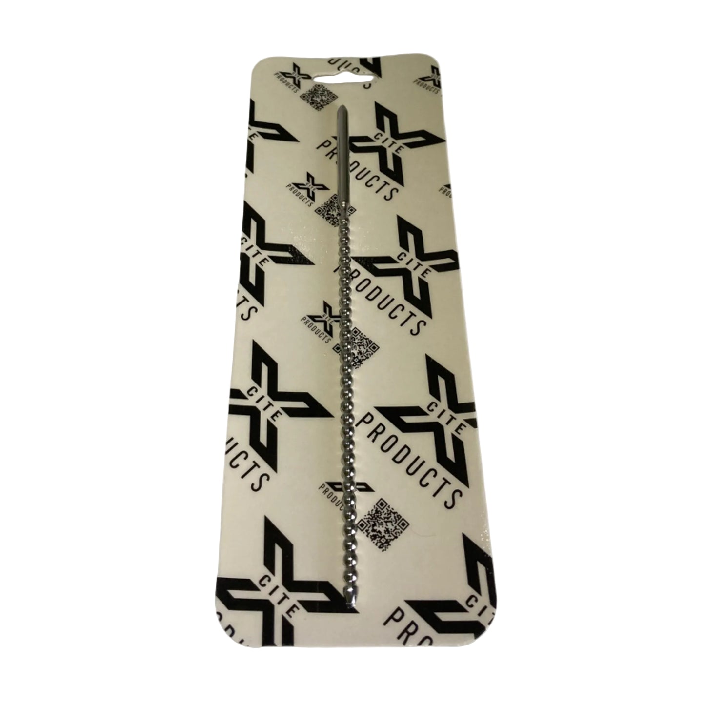 Xcite 6mm Stainless Steel Beaded Urethral Sound in retail packaging
