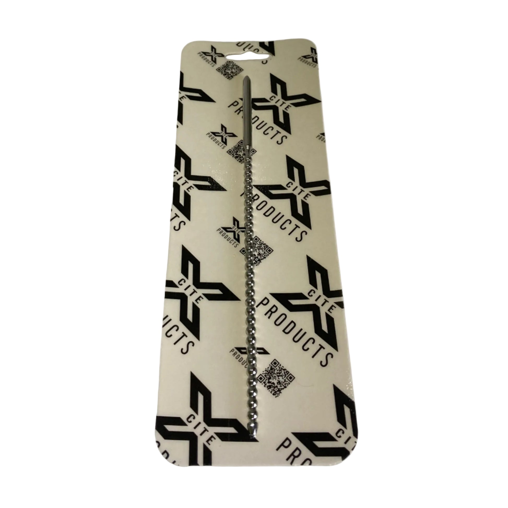 Xcite 6mm Stainless Steel Beaded Urethral Sound in retail packaging