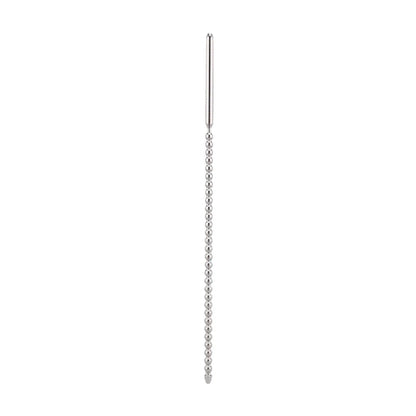 Front view of the stainless steel beaded urethral sound