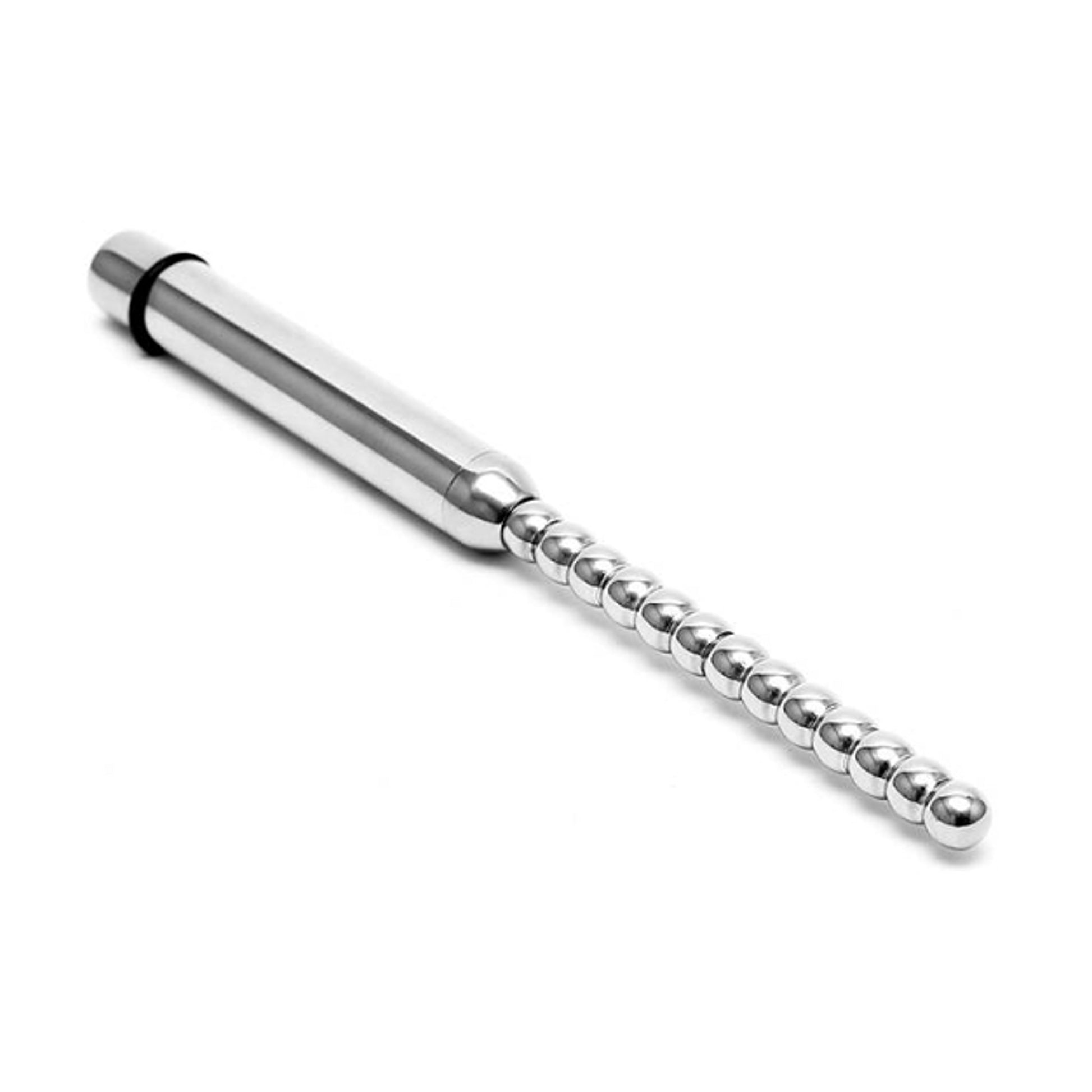 Side profile of the stainless steel vibrating beaded urethral sound
