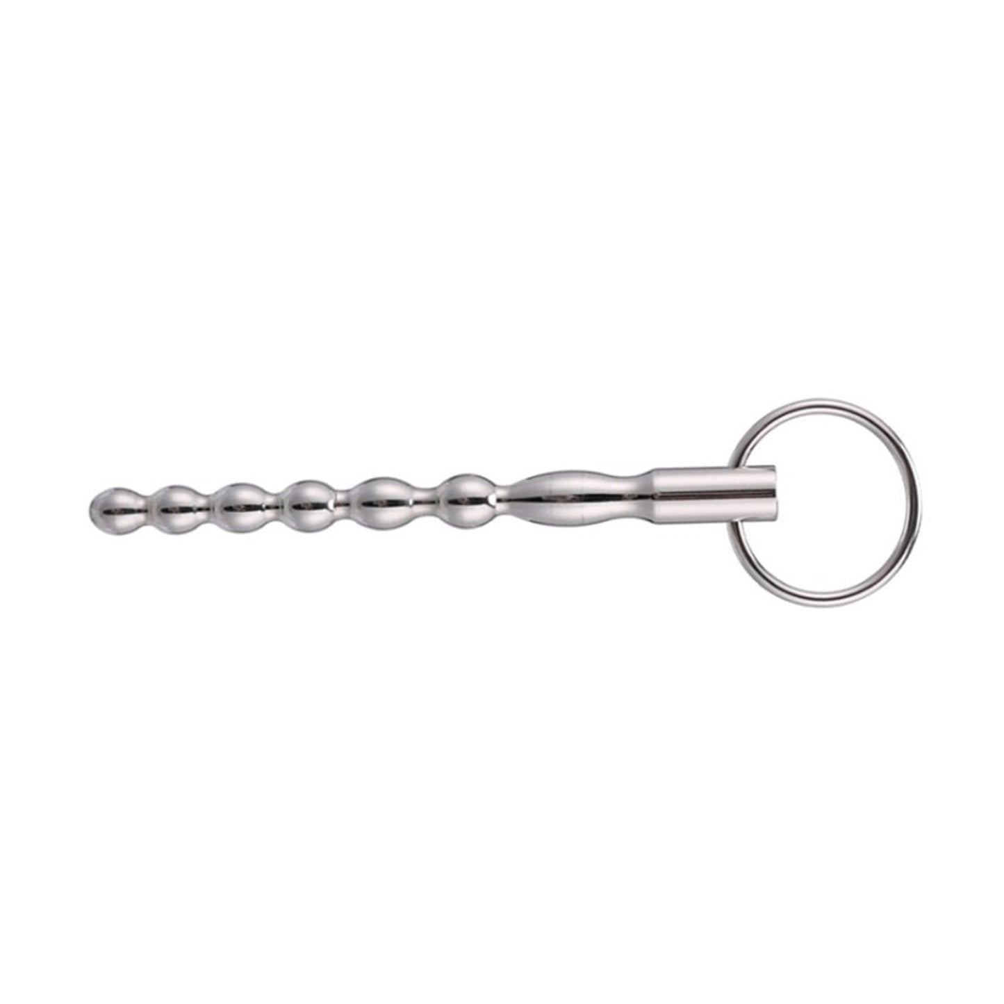 Side profile showing the graduated ribbed stainless steel shaft