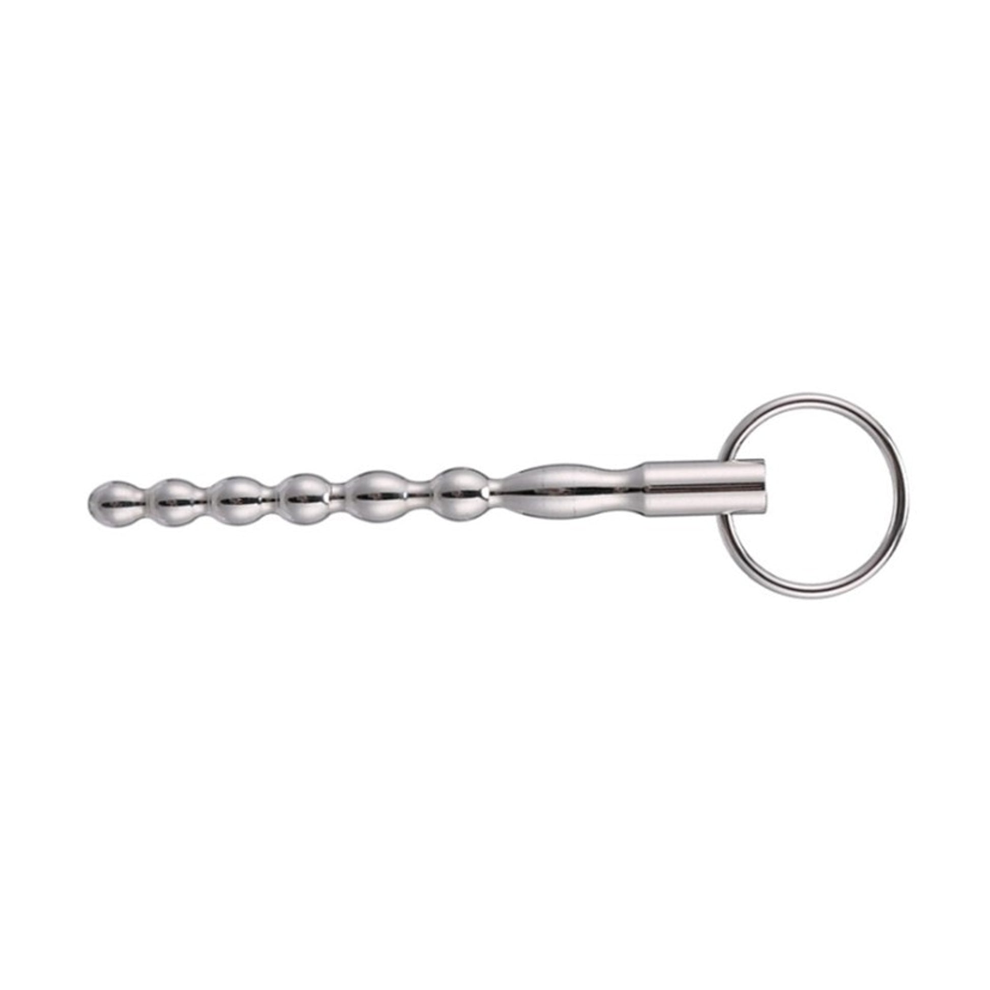 Side profile showing the graduated ribbed stainless steel shaft