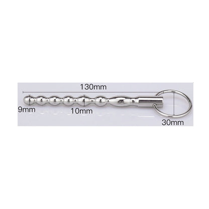 Measurement guide showing the ribbed urethral sound dimensions