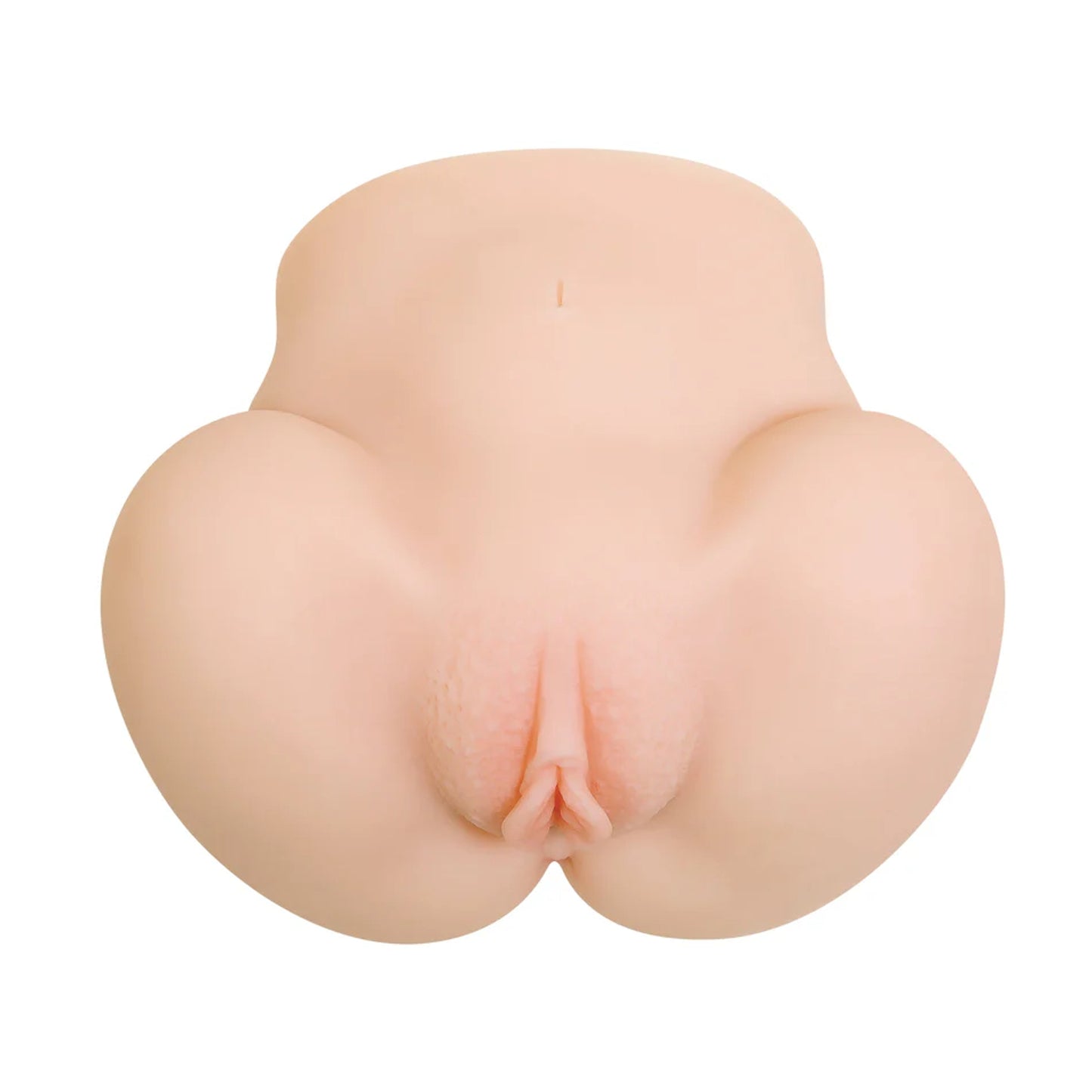 Front view showing realistic vaginal entrance and hip design