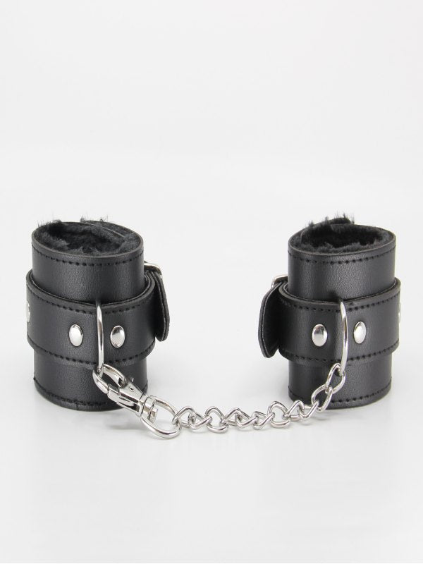 Berlin Baby Faux Fur Hand Cuffs Black - Passionzone Adult Store