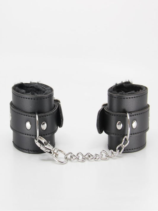 Berlin Baby Faux Fur Hand Cuffs Black - Passionzone Adult Store