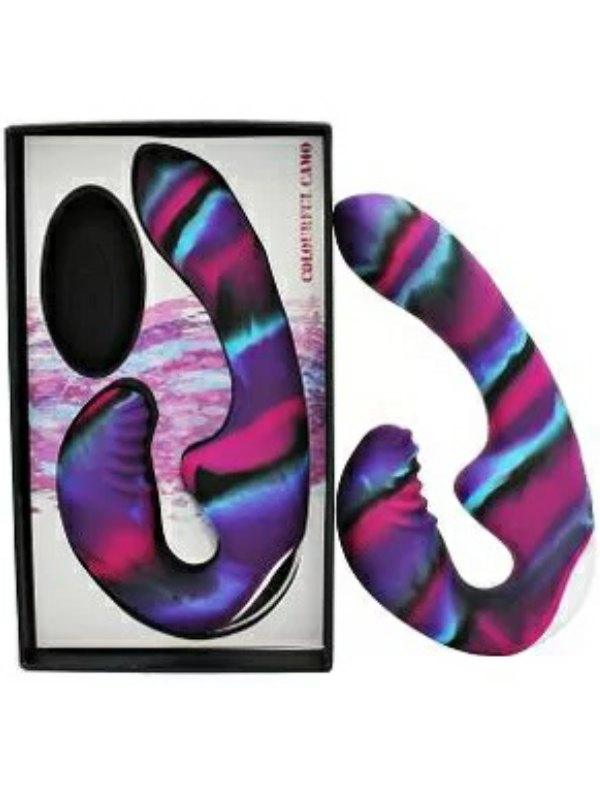 Colourful Camo Tandem Strapless Strap On - Passionzone Adult Store