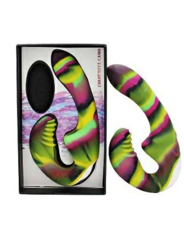 Colourful Camo Tandem Strapless Strap On - Passionzone Adult Store