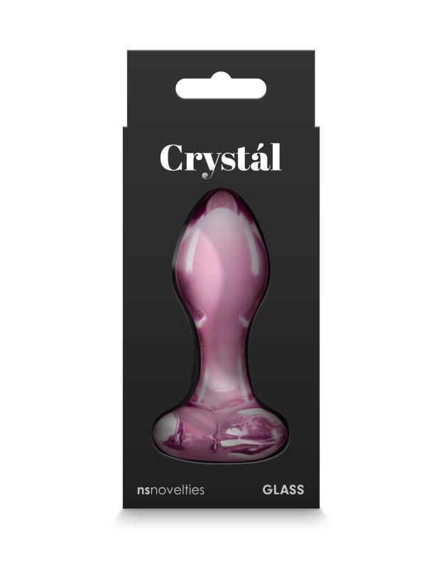 Crystál Glass Heart Anal Plug Pink - Passionzone Adult Store