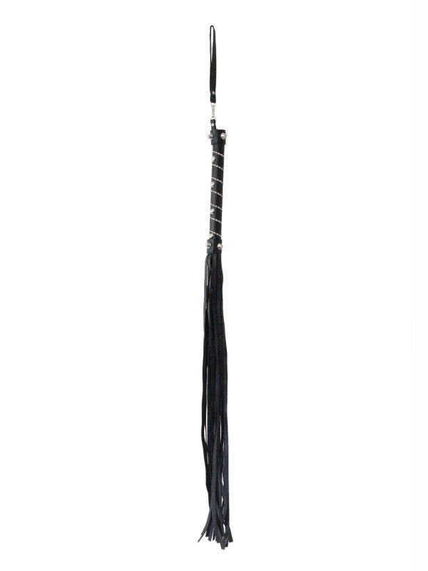 Diamante Wrap Handle Flogger Black - Passionzone Adult Store