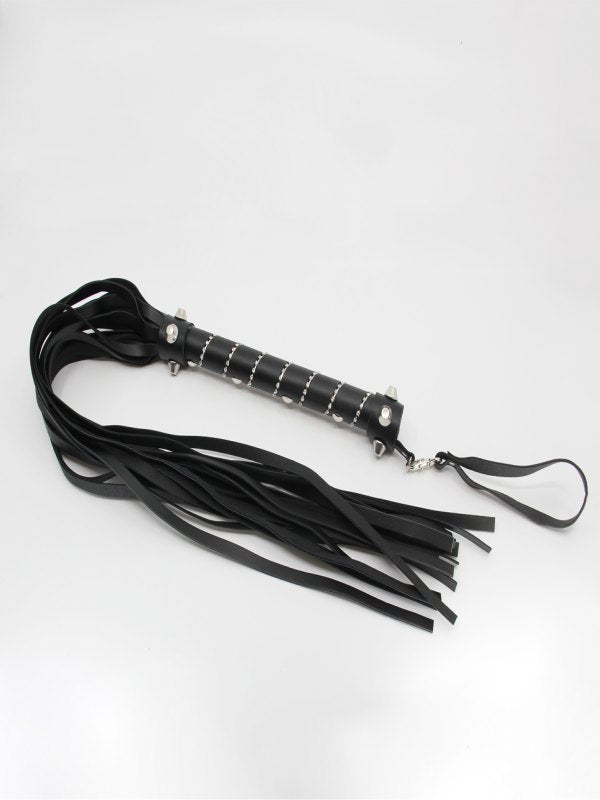Diamante Wrap Handle Flogger Black - Passionzone Adult Store