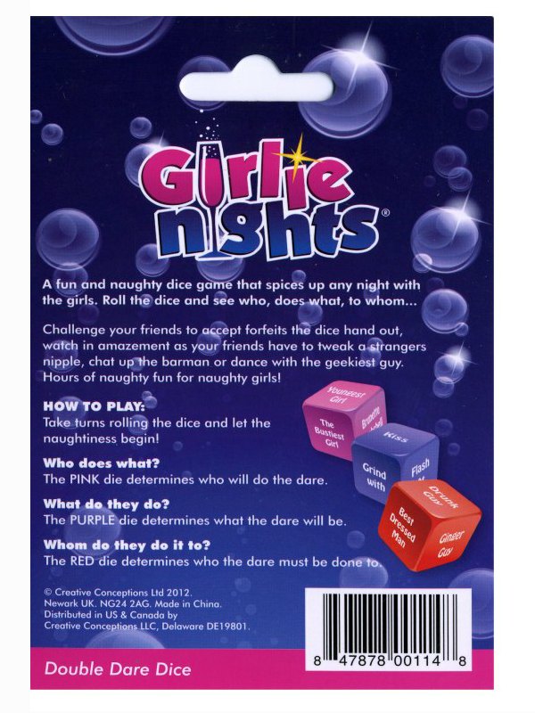 Girlie Nights Double Dare Dice Game - Passionzone Adult Store