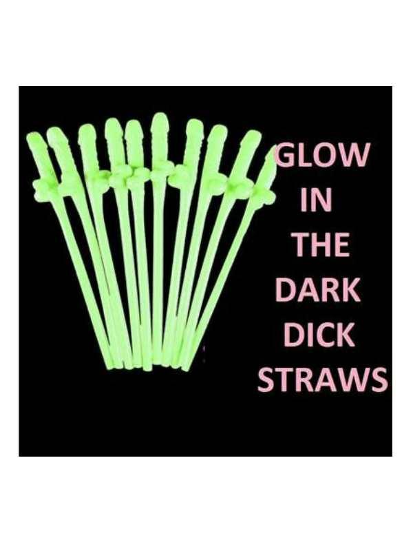 Glow In The Dark Sippy Straw 10 Pack - Passionzone Adult Store