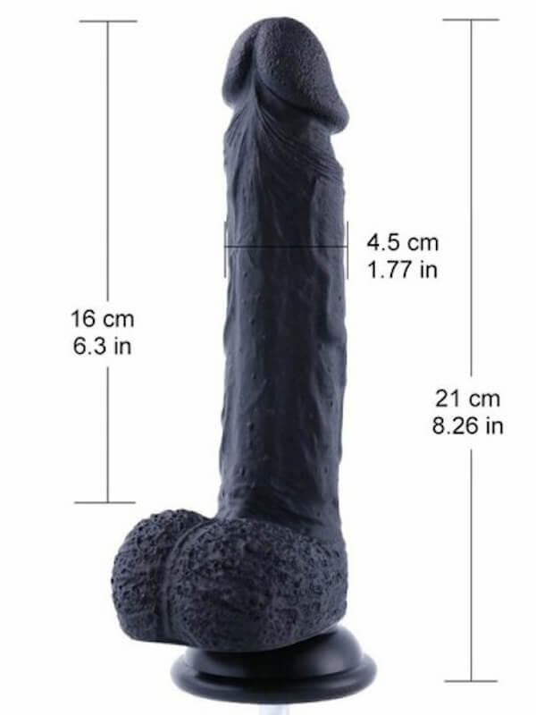 HiSmith 8.3 Inch Silicone Dildo Black - Passionzone Adult Store