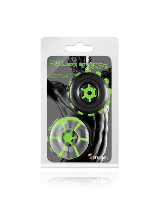 Ignite Thick Power Stretch Cock Ring 2 Pack - Passionzone Adult Store