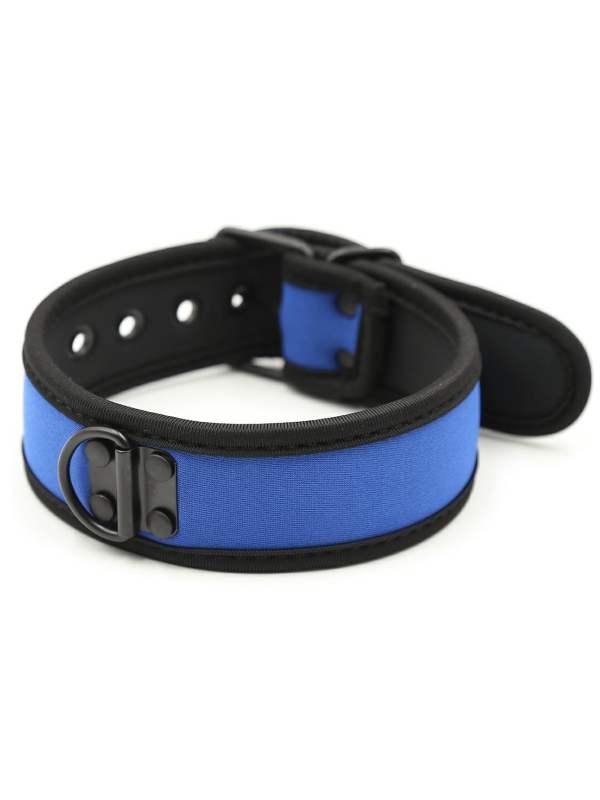Love In Leather Neoprene Collar Blue - Passionzone Adult Store