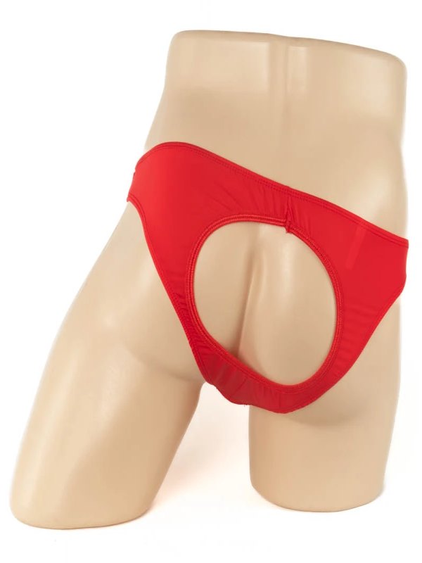 Mens Peek A Boo Briefs Red - Passionzone Adult Store