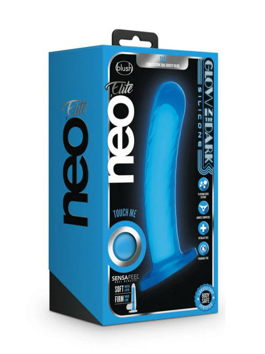 Neo Elite Tao 7" Dual Density Glow In The Dark Dildo - Passionzone Adult Store