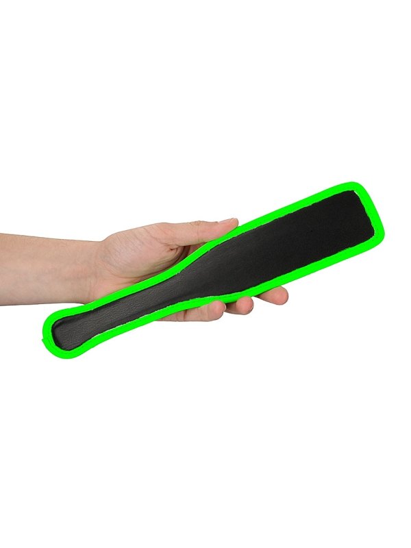 Ouch! Glow In The Dark Bonded Leather Paddle - Passionzone Adult Store