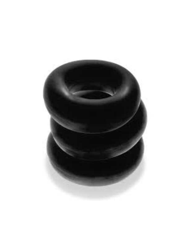 Oxballs Fat Willy Jumbo Cock Ring 3 Pack Black - Passionzone Adult Store