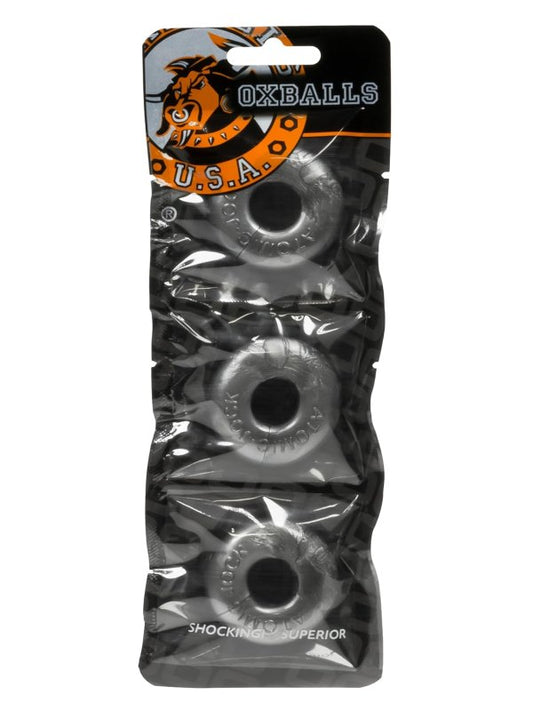 Oxballs Ringer 3 Pack Steel Grey - Passionzone Adult Store