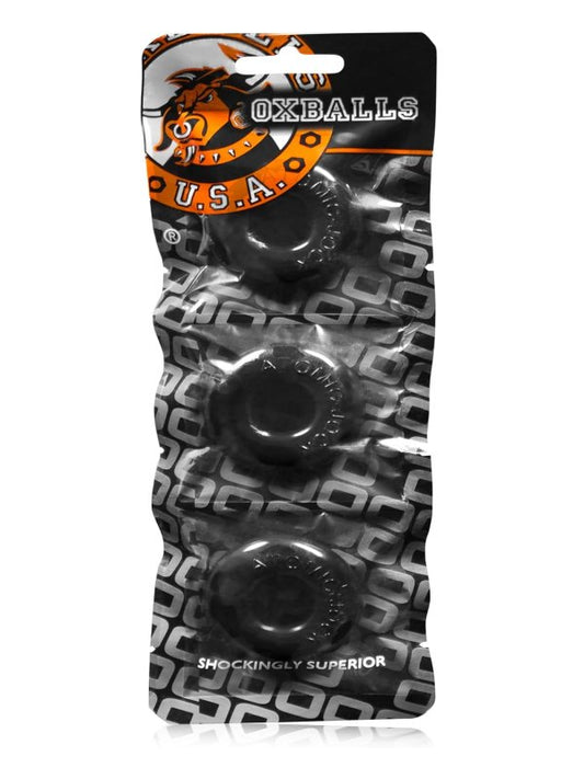Oxballs Ringer Cock Ring 3 Pack Black - Passionzone Adult Store