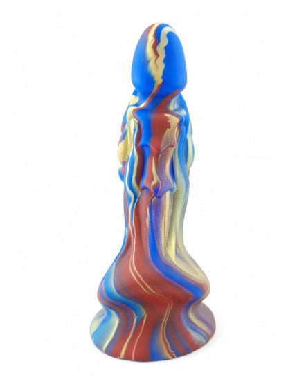 PassionZone Essentials Monster Dragon Dildo Blue/Red - Passionzone Adult Store