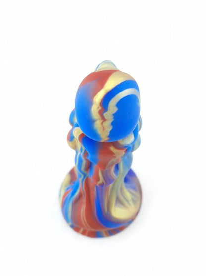 PassionZone Essentials Monster Dragon Dildo Blue/Red - Passionzone Adult Store