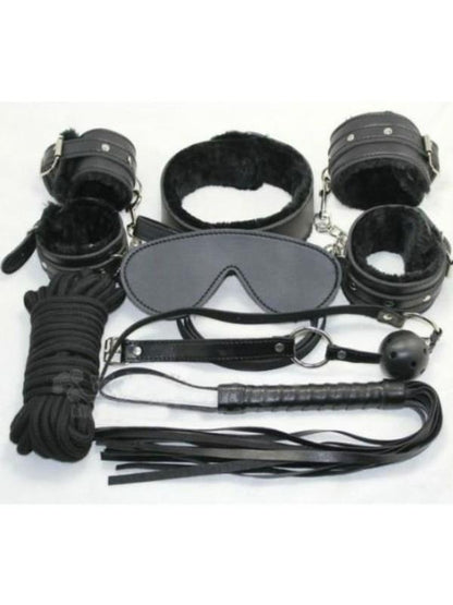 Plush Bondage Set & Underbed Restraint Kit - Passionzone Adult Store