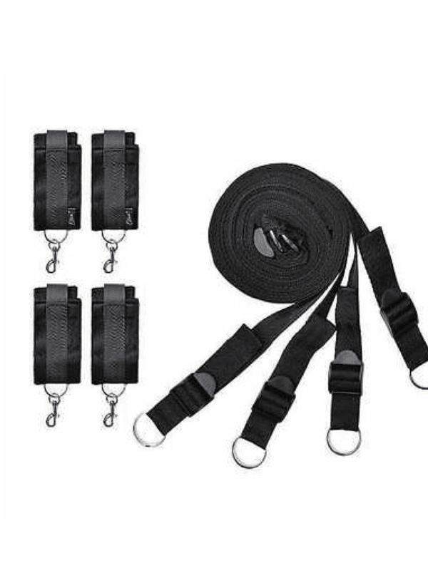 Plush Bondage Set & Underbed Restraint Kit - Passionzone Adult Store