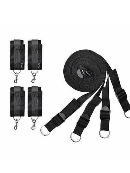 Plush Bondage Set & Underbed Restraint Kit - Passionzone Adult Store