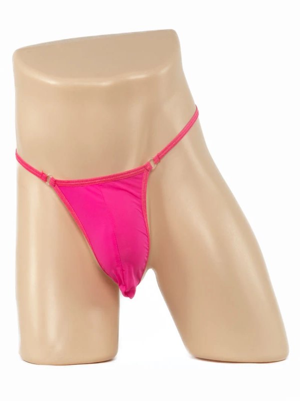 Poison Rose Men's Tiny Lycra G String Hot Pink - Passionzone Adult Store